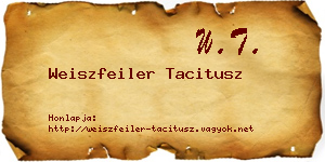 Weiszfeiler Tacitusz névjegykártya